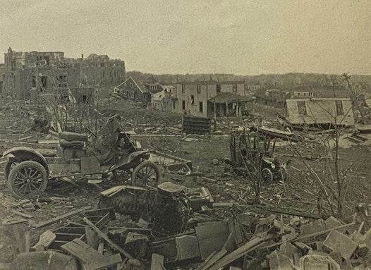 The Track of the Tornado That Struck Omaha at 6 P.M. Easter Sunday March 23, 1913 [Nebraska]