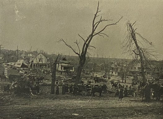 The Track of the Tornado That Struck Omaha at 6 P.M. Easter Sunday March 23, 1913 [Nebraska]