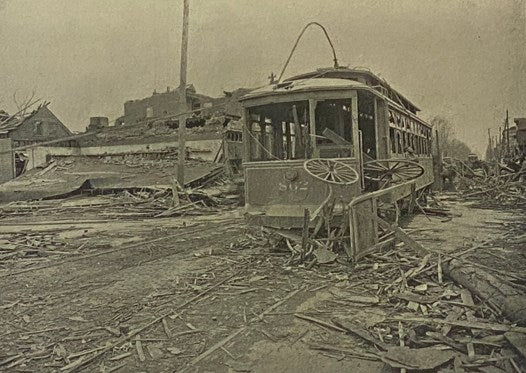 The Track of the Tornado That Struck Omaha at 6 P.M. Easter Sunday March 23, 1913 [Nebraska]