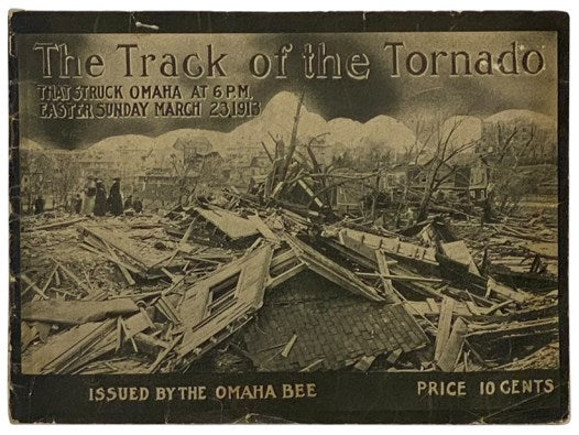 The Track of the Tornado That Struck Omaha at 6 P.M. Easter Sunday March 23, 1913 [Nebraska]