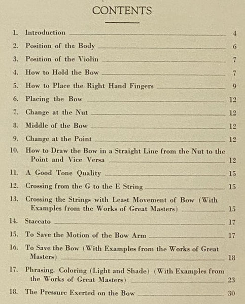 Principles of Bowing and Phrasing: Hints to Serious Violin Students