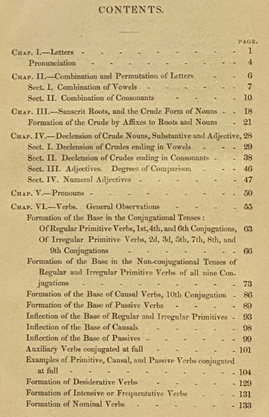 An Elementary Grammar of the Sanscrit Language, Partly in the Roman Character, Arranged According to a New Theory, in Reference Especially to the Classical Languages: with Short Extracts in Easy Prose. to which is added, A Selection from The Institutes o…