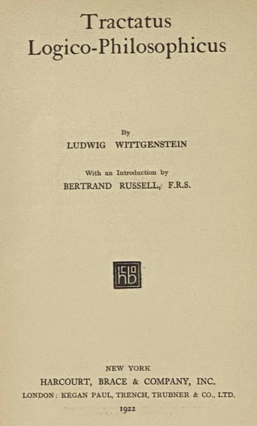 Tractatus Logico-Philosophicus (International Library of Psychology, Philosophy, and Scientific Method)