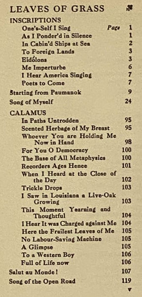 Leaves of Grass, Selected from the Complete Edition (The Harrap Library)