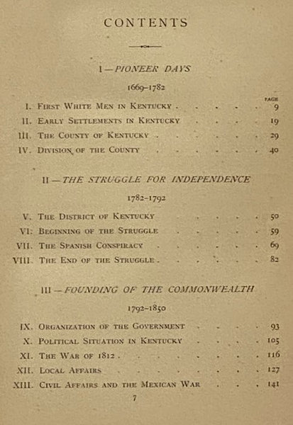 A History of Kentucky