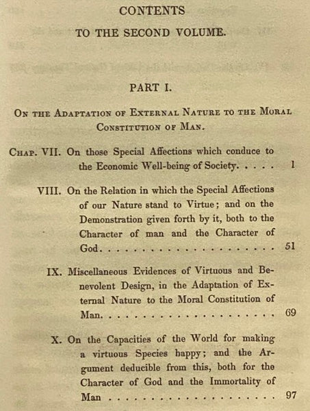 On the Power Wisdom and Goodness of God as Manifested in the Adaptation of External Nature to the Moral and Intellectual Constitution of Man Vol. I & II [1 and 2]