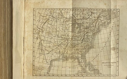 Stati Uniti d'America di Roux de Rochelle (L'Universo o Storia e Descrizione di Tutti i Popoli Ec.) [États-Unis d'Amérique]
