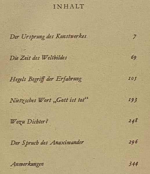 Holzwege