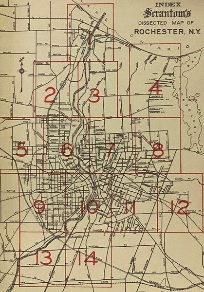 Scrantom's Dissected Map of Rochester, N.Y., Compiled from Official Sources [New York]