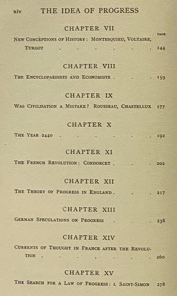 The Idea of Progress: An Inquiry into Its Origin and Growth