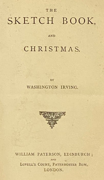 The Sketch Book, and Christmas.