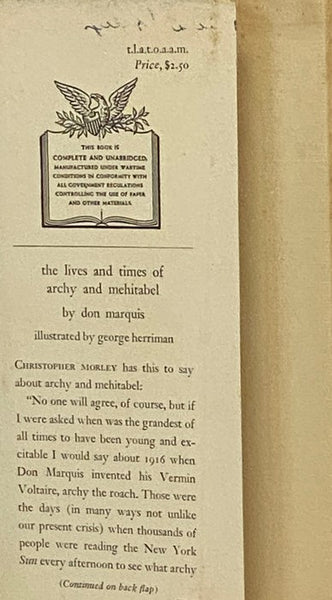 The Lives and Times of Archy and Mehitabel