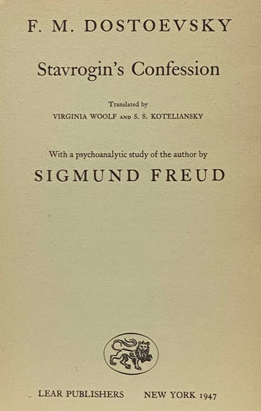 Stavrogin's Confession [Three Hitherto Unpublished Chapters of the Novel The Possessed]