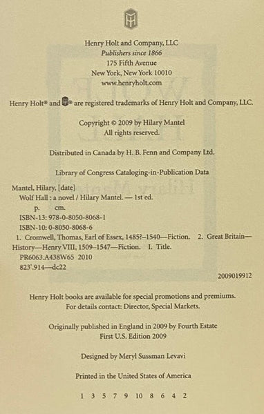Wolf Hall: A Novel