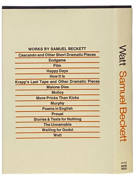 Watt (The Collected Works of Samuel Beckett) (GP-652)