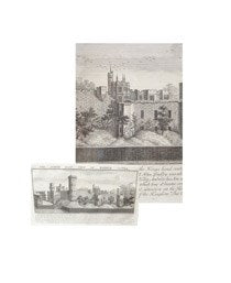 The North East View of Warwick Castle - Original Engraving from Buck's Antiquities; or, Venerable Remains of... Castles, Monasteries, Palaces, &c. &c., Number 306