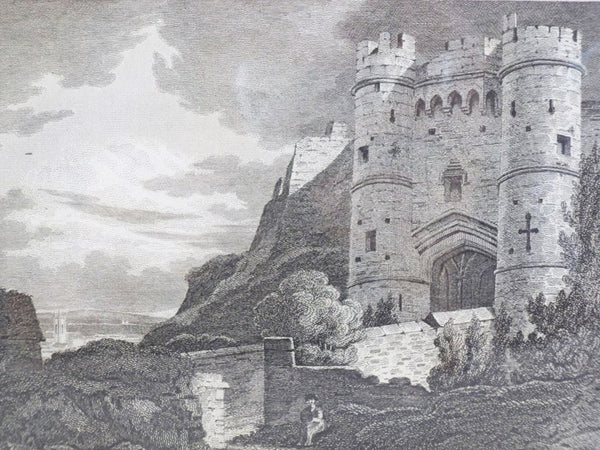 1811 Engraving, Carisbrook Castle, Isle of Wight [England]