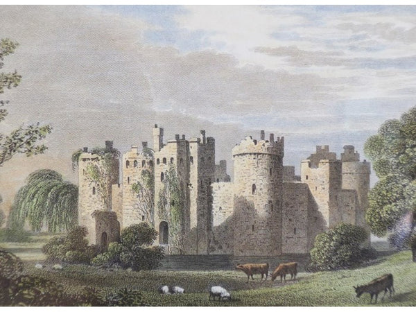 1825 Engraving, Bodyham [Bodiam] Castle, Sussex [England]
