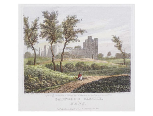 1822 Engraving, Saltwood Castle, Kent [England]