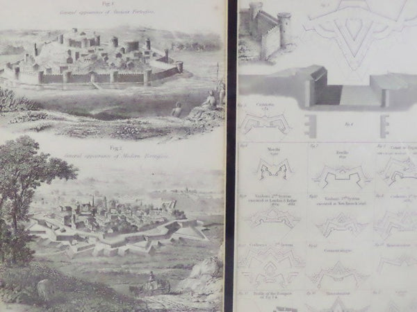 Two 1868 Fortification Prints