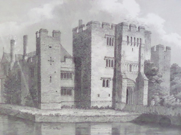 1809 Engraving of Hever Castle [Edenbridge, Kent, England]