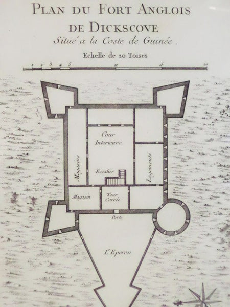 1747 Plan from Prevost's 'Histoire Generale des Voyages': Plan du Fort Anglois de Dickscove, Situe a la Coste de Guinee