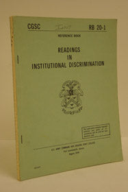 Readings in Institutional Discrimination (Reference Book RB 20-1)