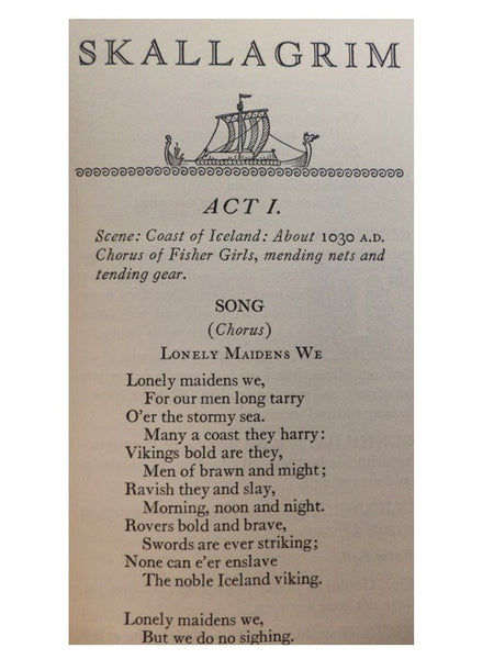 Skallagrim (Grim the Bald): An Operetta in Three Acts