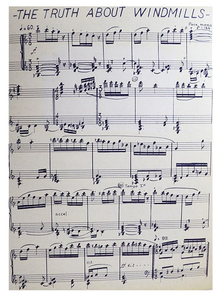 The Truth About Windmills: Signed Association Copy of Original Score