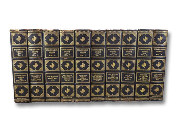 The Works of Robert Louis Stevenson, Marquesan Edition De Luxe, in Ten [10] Volumes -- New Arabian Nights & The Dynamiter; Treasure Island & Kidnapped; The Black Arrow & The Merry Men and Other Tales; Master of Ballantrae & Prince Otto; An Inland Voyage …