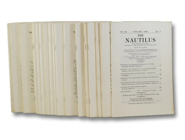 28-Volume Non-Continuous Run of Nautilus: The Pilsbry Quarterly Devoted to the Interests of Conchologists