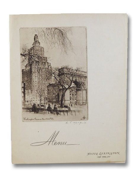 Menu, Hotel Lexington, New York City, Wednesday, December 22, 1948.