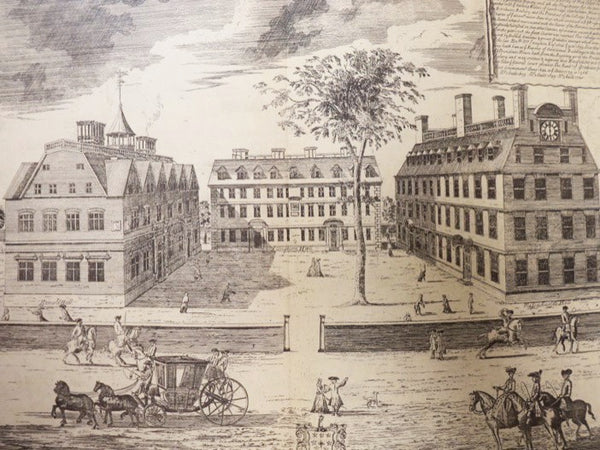 A Prospect of the Colledges in Cambridge in New England Engraved by Wm. Burgis in 1726 [Colleges]