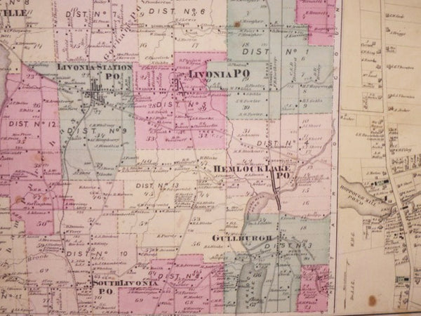 Atlas of Livingston Co. [County] New York. From Actual Surveys by and under the Direction of F.W. Beers