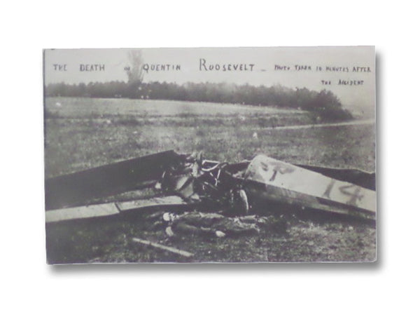 1918 Original Photo Postcard: The Death of Quentin Roosevelt [World War I Military Aviation Photograph]