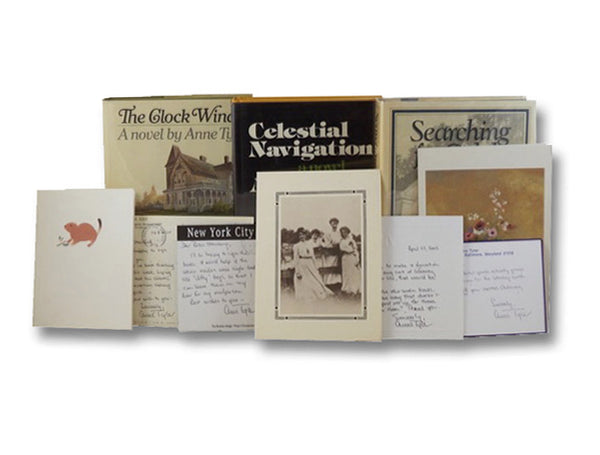 Anne Tyler 17-Volume Collection of Signed First Editions, with Correspondence: The Clock Winder; Celestial Navigation; Searching for Caleb; Earthly Possessions; Morgan's Passing; Dinner at the Homesick Restaurant; The Accidental Tourist; Breathing Lesson…
