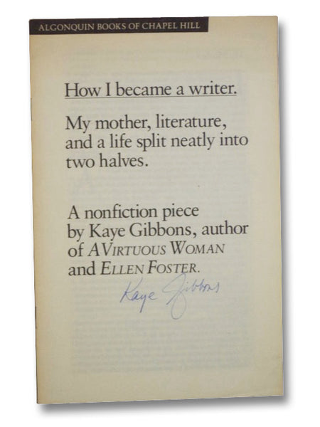 How I Became a Writer. My Mother, Literature, and a Life Split Neatly Into Two Halves. A Nonfiction Piece.