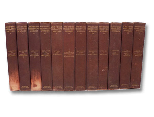 The Miscellaneous Writings of John Fiske, with Many Portraits of Illustrious Philosophers, Scientists, and Other Men of Note, in Twelve Volumes: Outlines of Cosmic Philosophy Based on the Doctrine of Evolution, with Criticisms on the Positive Philosophy,…