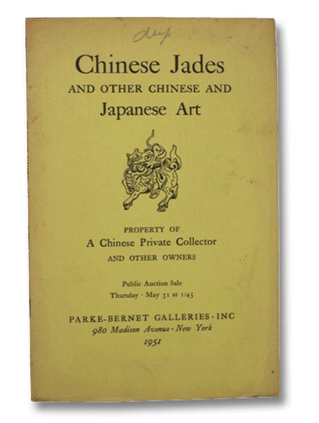 Chinese Jades and Other Chinese and Japanese Art. Property of a Chinese Private Collector and Other Owners.