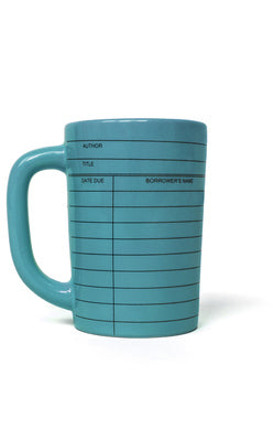 Library Card Mug (Blue)
