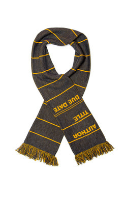 Library Card Scarf (Gray)