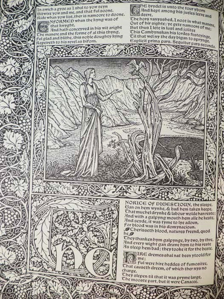 The Works of Geoffrey Chaucer: A Facsimile of the William Morris Kelmscott Chaucer, with the Original 87 Illustrations by Edward Burne-Jones, Together with an Introduction by John T. Winterich, and a Glossary for the Modern Reader