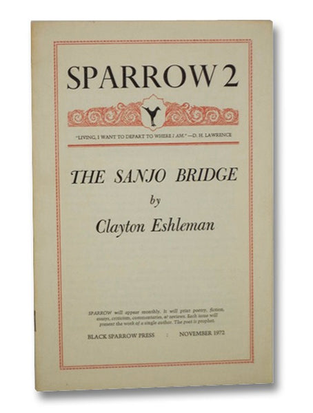 Sparrow 2, November 1972: The Sanjo Bridge
