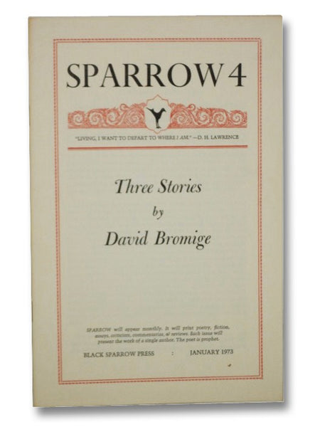 Sparrow 4, January 1973: Three Stories