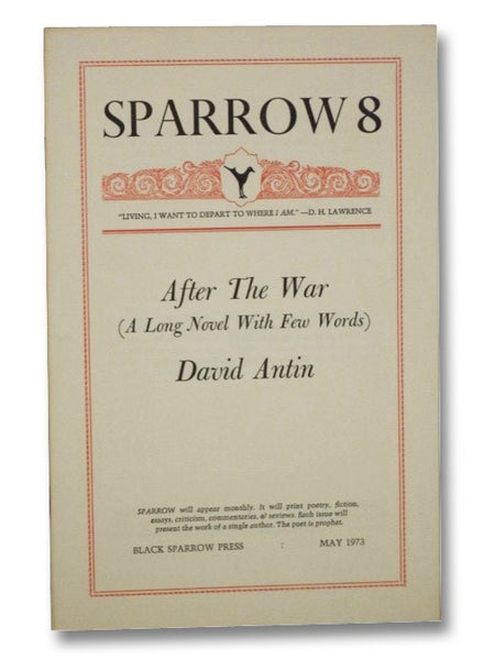 Sparrow 8, May 1973: After the War (A Long Novel with Few Words)