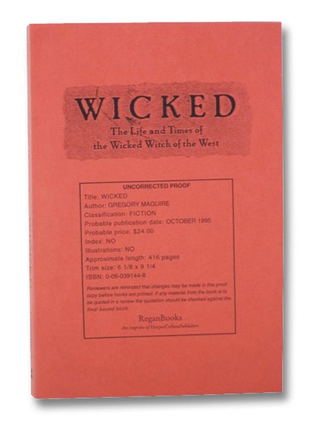 Wicked: The Life and Times of the Wicked Witch of the West