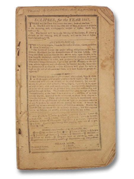 Town and Country Almanack; or, Complete farmer's calendar, for the year of our Lord 1817