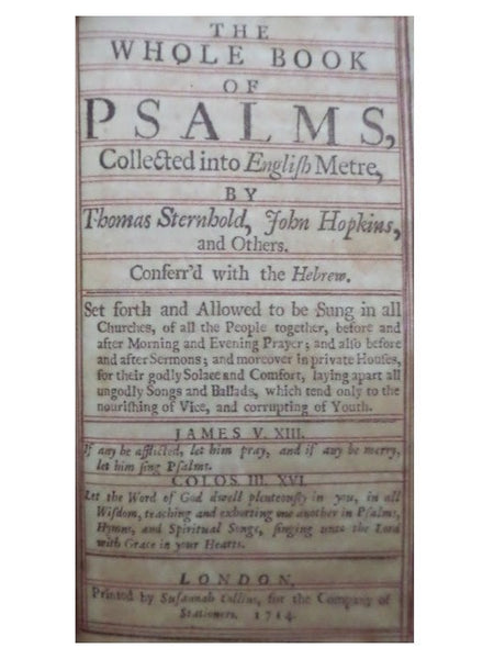 The Book of Common Prayer, and Administration of the Sacraments, and other Rites and Ceremonies of the Church, According to the Use of the Church of England; together with the Psalter or Psalms of David, Pointed as they are to be Sung or Said in Churches…