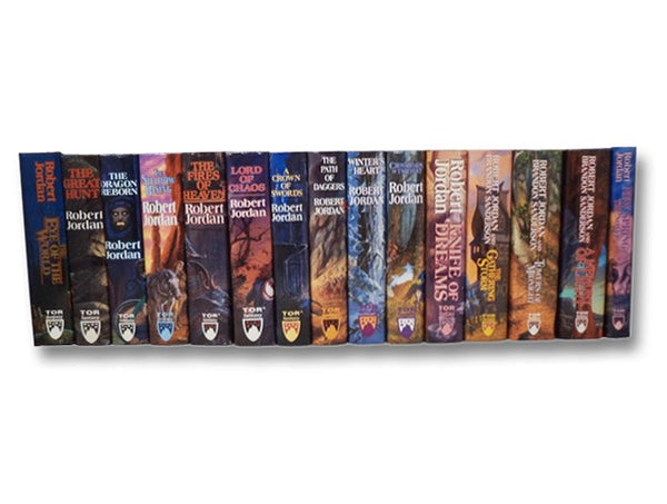 The Wheel of Time Series, Complete Fifteen [15] Volume Set: The Eye of the World; The Great Hunt; The Dragon Reborn; The Shadow Rising; The Fires of Heaven; Lord of Chaos; A Crown of Swords; The Path of Daggers; Winter's Heart; Crossroads of Twilight; Kn…