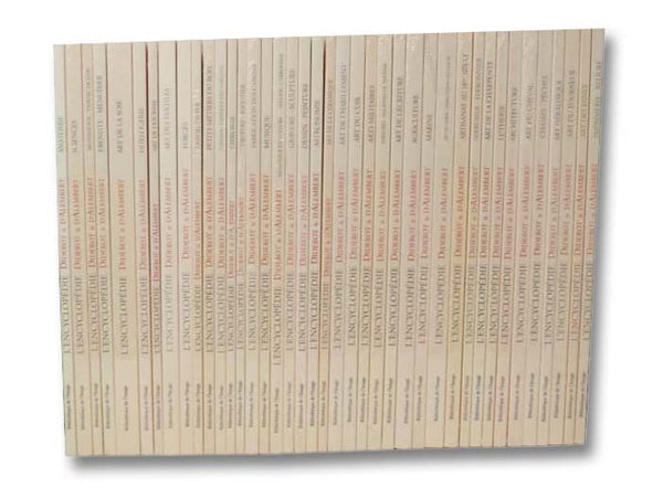 L'Encyclopedie Diderot and D'Alembert, in 40 Volumes (French Text)